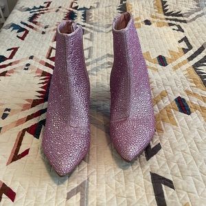 Forever Sparkling Pink Heeled Boots